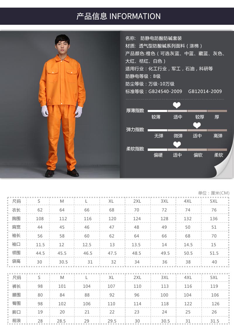 防靜電耐酸堿工作服 防靜電耐酸堿工作服